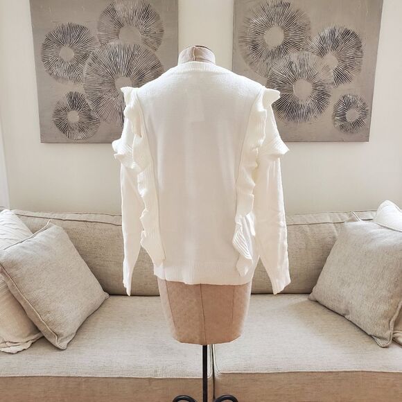 Charter Club Ruffled Sweater Sz Lg - Picture 6 of 11